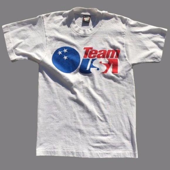 Vintage 80s, 90s Team USA Bowling Tee Size M - Picture 1 of 2
